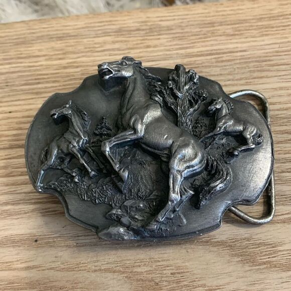 Vintage 1988 Metal Horses Siskiyou Belt
Buckle Made In USA Williams, Oregon - Picture 1 of 17